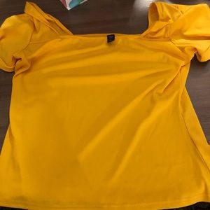 Shein yellow 2X blouse
